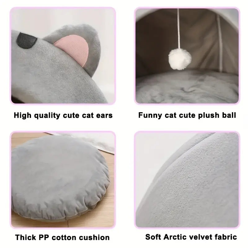 Cozy Cat Bed: Warm Pet House, Kitten Cave, and Sleeping Bag